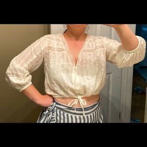 Free people long sleeve crop top